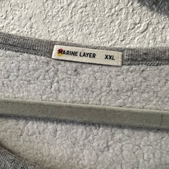 Marine layer Women's Sherpa Crew Pullover in Heather Grey - Picture 4 of 11